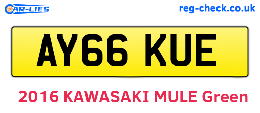 AY66KUE are the vehicle registration plates.