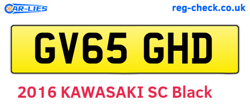 GV65GHD are the vehicle registration plates.