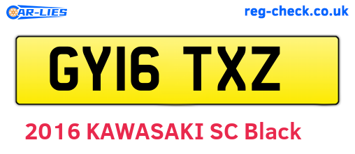 GY16TXZ are the vehicle registration plates.