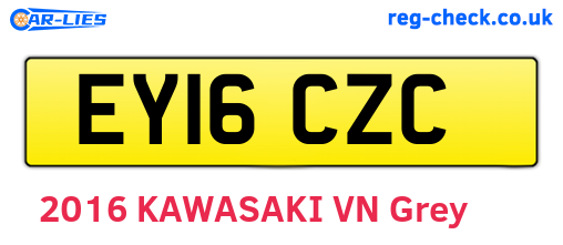 EY16CZC are the vehicle registration plates.