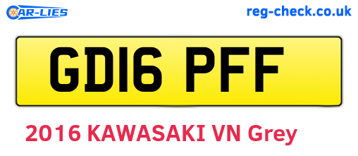 GD16PFF are the vehicle registration plates.