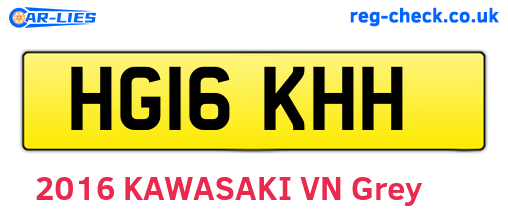HG16KHH are the vehicle registration plates.