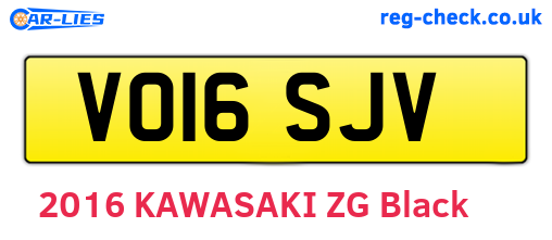 VO16SJV are the vehicle registration plates.