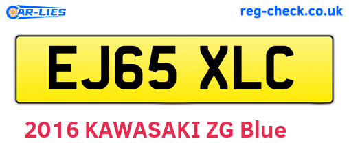 EJ65XLC are the vehicle registration plates.