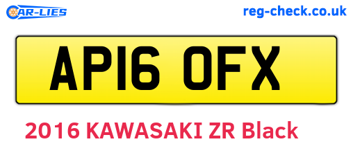AP16OFX are the vehicle registration plates.