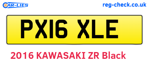 PX16XLE are the vehicle registration plates.