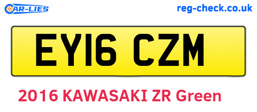 EY16CZM are the vehicle registration plates.