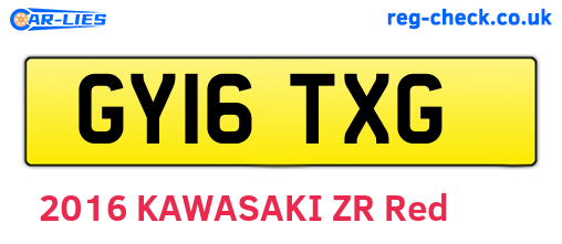 GY16TXG are the vehicle registration plates.