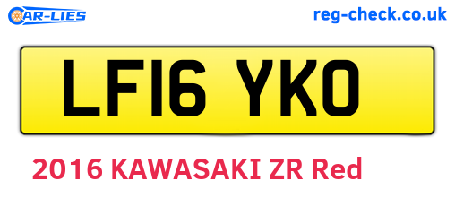 LF16YKO are the vehicle registration plates.