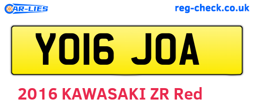 YO16JOA are the vehicle registration plates.