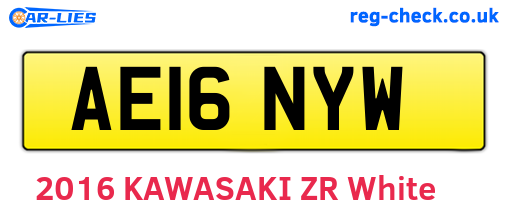 AE16NYW are the vehicle registration plates.
