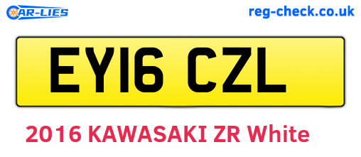 EY16CZL are the vehicle registration plates.