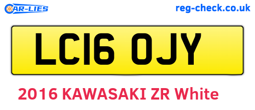 LC16OJY are the vehicle registration plates.