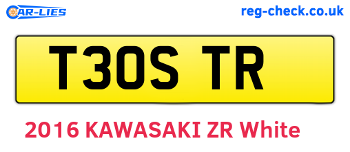 T30STR are the vehicle registration plates.