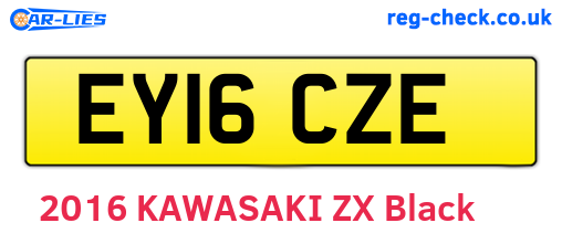 EY16CZE are the vehicle registration plates.