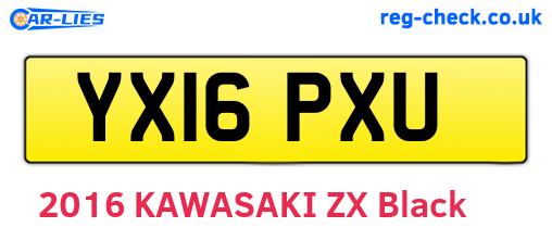 YX16PXU are the vehicle registration plates.