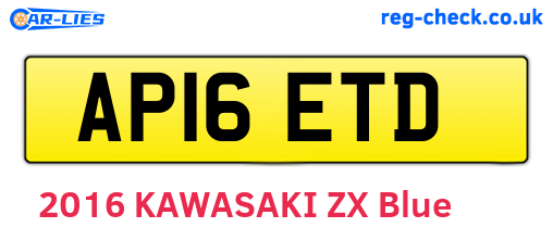 AP16ETD are the vehicle registration plates.
