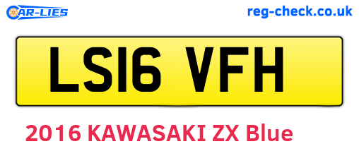 LS16VFH are the vehicle registration plates.