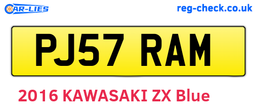 PJ57RAM are the vehicle registration plates.