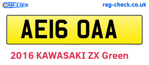 AE16OAA are the vehicle registration plates.