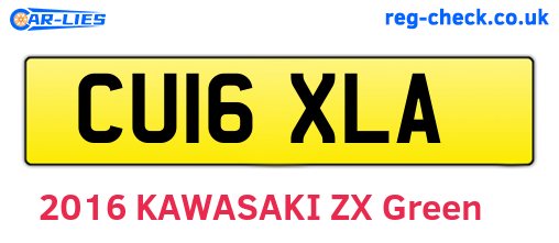 CU16XLA are the vehicle registration plates.