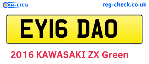 EY16DAO are the vehicle registration plates.