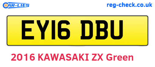 EY16DBU are the vehicle registration plates.