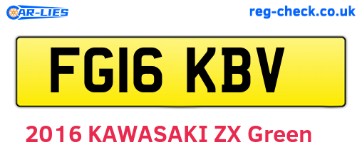 FG16KBV are the vehicle registration plates.