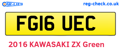 FG16UEC are the vehicle registration plates.