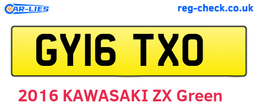 GY16TXO are the vehicle registration plates.