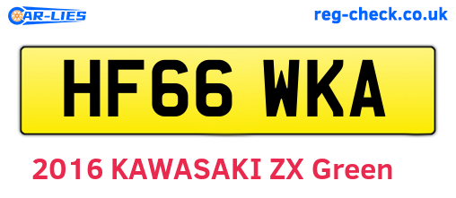 HF66WKA are the vehicle registration plates.