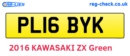 PL16BYK are the vehicle registration plates.