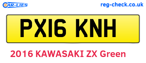 PX16KNH are the vehicle registration plates.