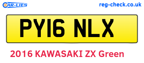 PY16NLX are the vehicle registration plates.