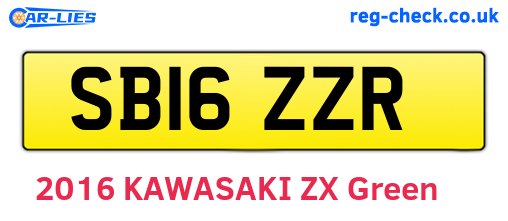 SB16ZZR are the vehicle registration plates.