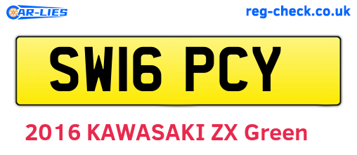 SW16PCY are the vehicle registration plates.