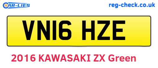 VN16HZE are the vehicle registration plates.