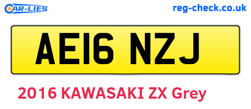 AE16NZJ are the vehicle registration plates.