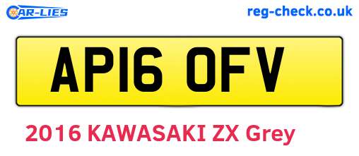 AP16OFV are the vehicle registration plates.