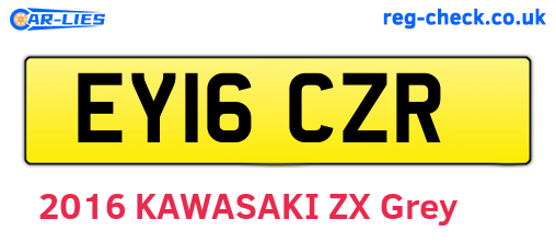 EY16CZR are the vehicle registration plates.