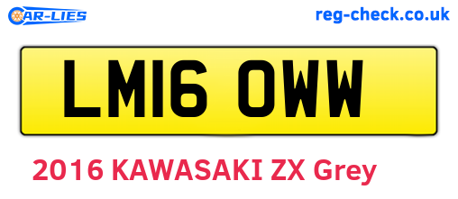 LM16OWW are the vehicle registration plates.