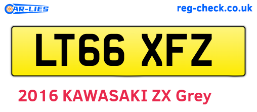 LT66XFZ are the vehicle registration plates.