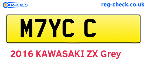 M7YCC are the vehicle registration plates.