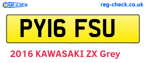 PY16FSU are the vehicle registration plates.