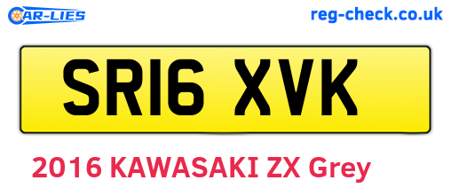 SR16XVK are the vehicle registration plates.