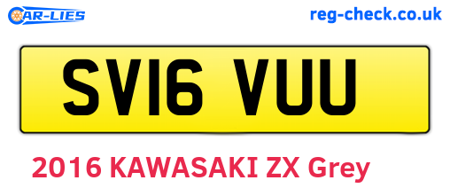SV16VUU are the vehicle registration plates.