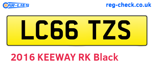LC66TZS are the vehicle registration plates.