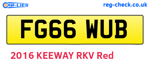FG66WUB are the vehicle registration plates.