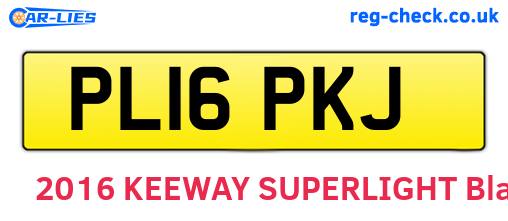 PL16PKJ are the vehicle registration plates.