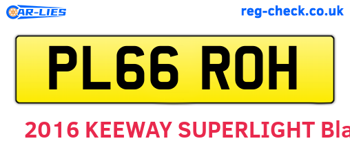 PL66ROH are the vehicle registration plates.
